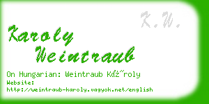 karoly weintraub business card